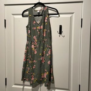 Old Navy Green Floral Dress